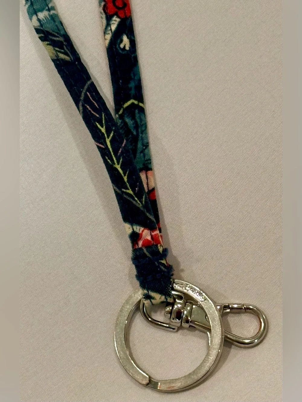 Vera Bradley Floral Lanyard Keychain ID Badge Holder